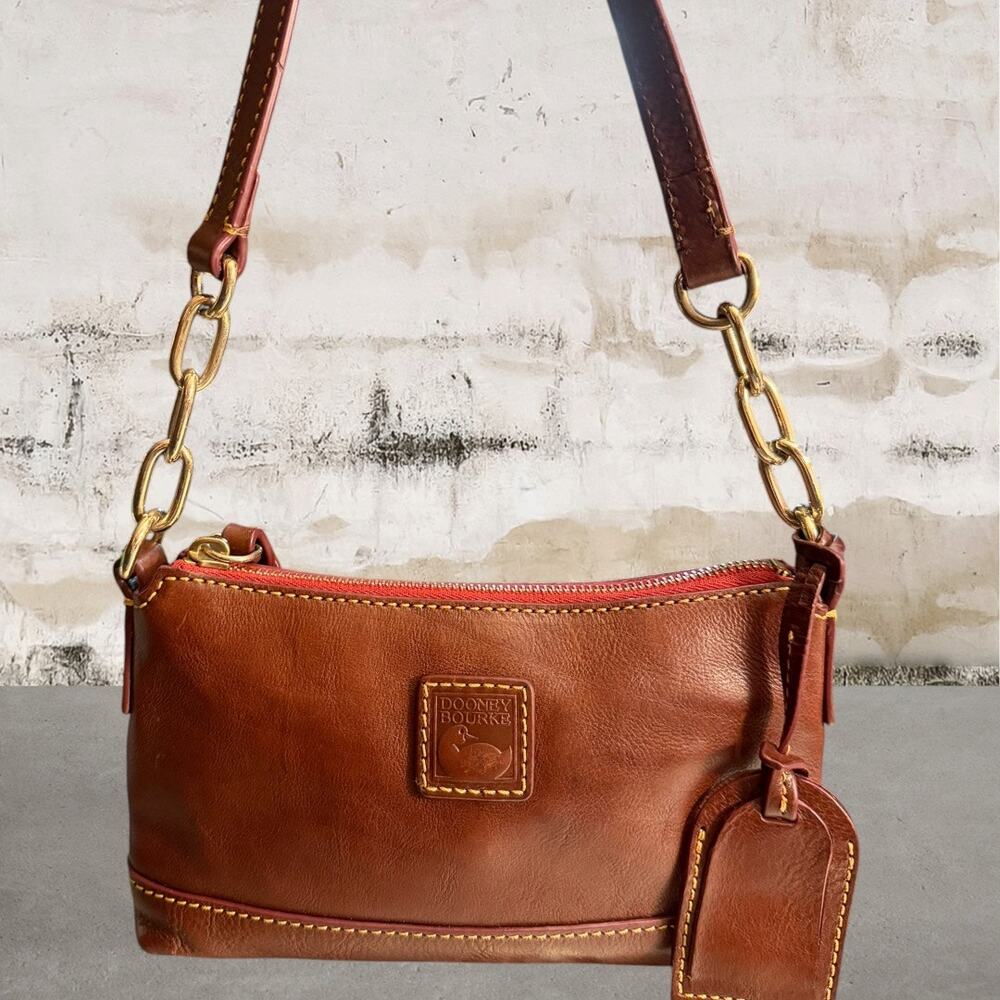 Dooney & Bourke $268 Florentine Leather Lizie Chestnut Color Shoulder Bag
